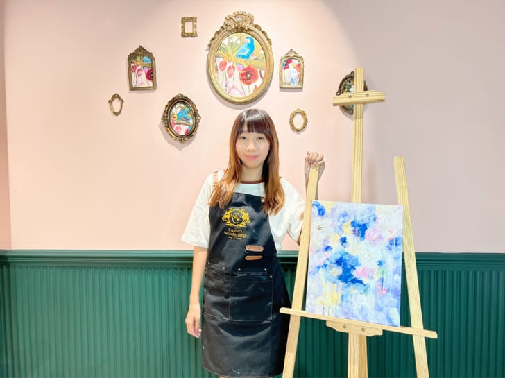 【莎夏畫室Sasha’s Wonderland】壓克力畫零基礎畫室有適合新手的迷你班教學網美激推景點台北最美畫室