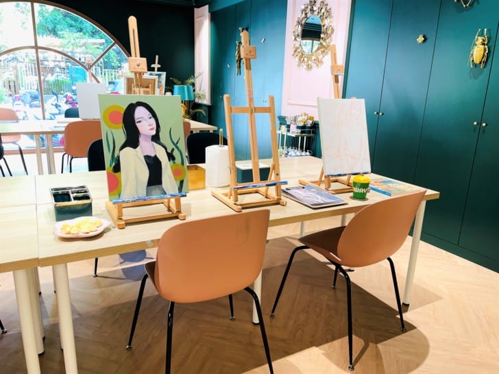 【莎夏畫室Sasha’s Wonderland】壓克力畫零基礎畫室有適合新手的迷你班教學網美激推景點台北最美畫室