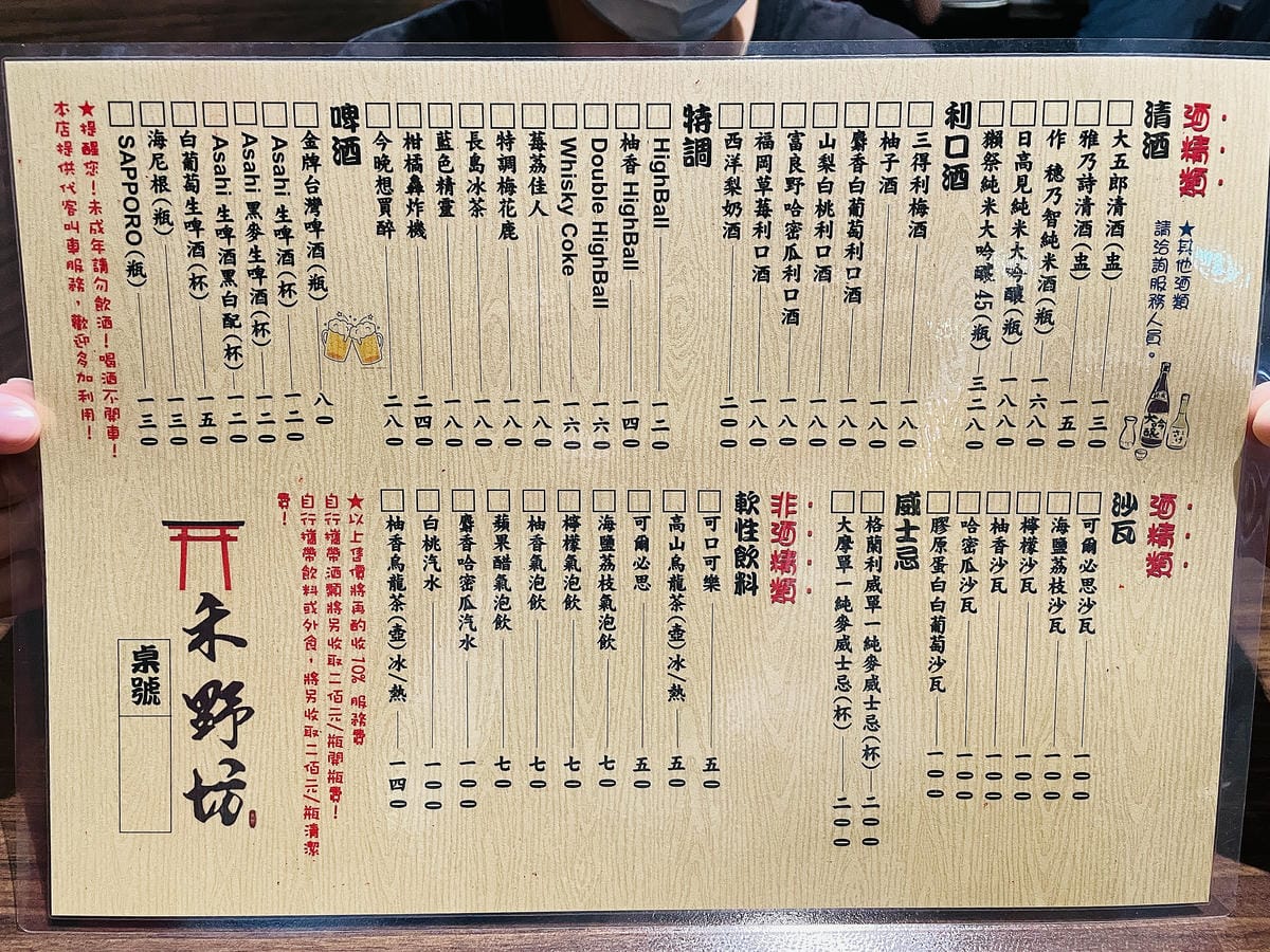 【禾野坊】新北板橋居酒屋!生魚片壽司燒烤串物日式料理樣樣都好吃,捷運新埔站下班小酌聚餐首選!