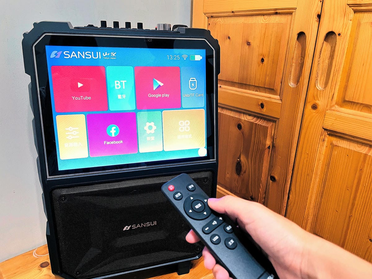 【SANSUI山水】15吋觸控螢幕拉桿式行動KTV(SKTV-T888)『歌神』看過來!家中一秒變KTV包廂唱歌嗨到爆!派對超夯K歌神器,海量歌單唱不完!