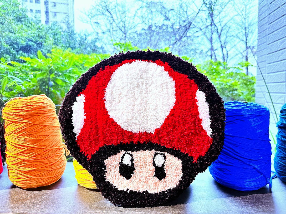 【DoesArt都是藝術】桃園手作地毯Tufting初體驗!用地毯槍製作簇絨織品藝術,桃園一日完美約會行程推薦!