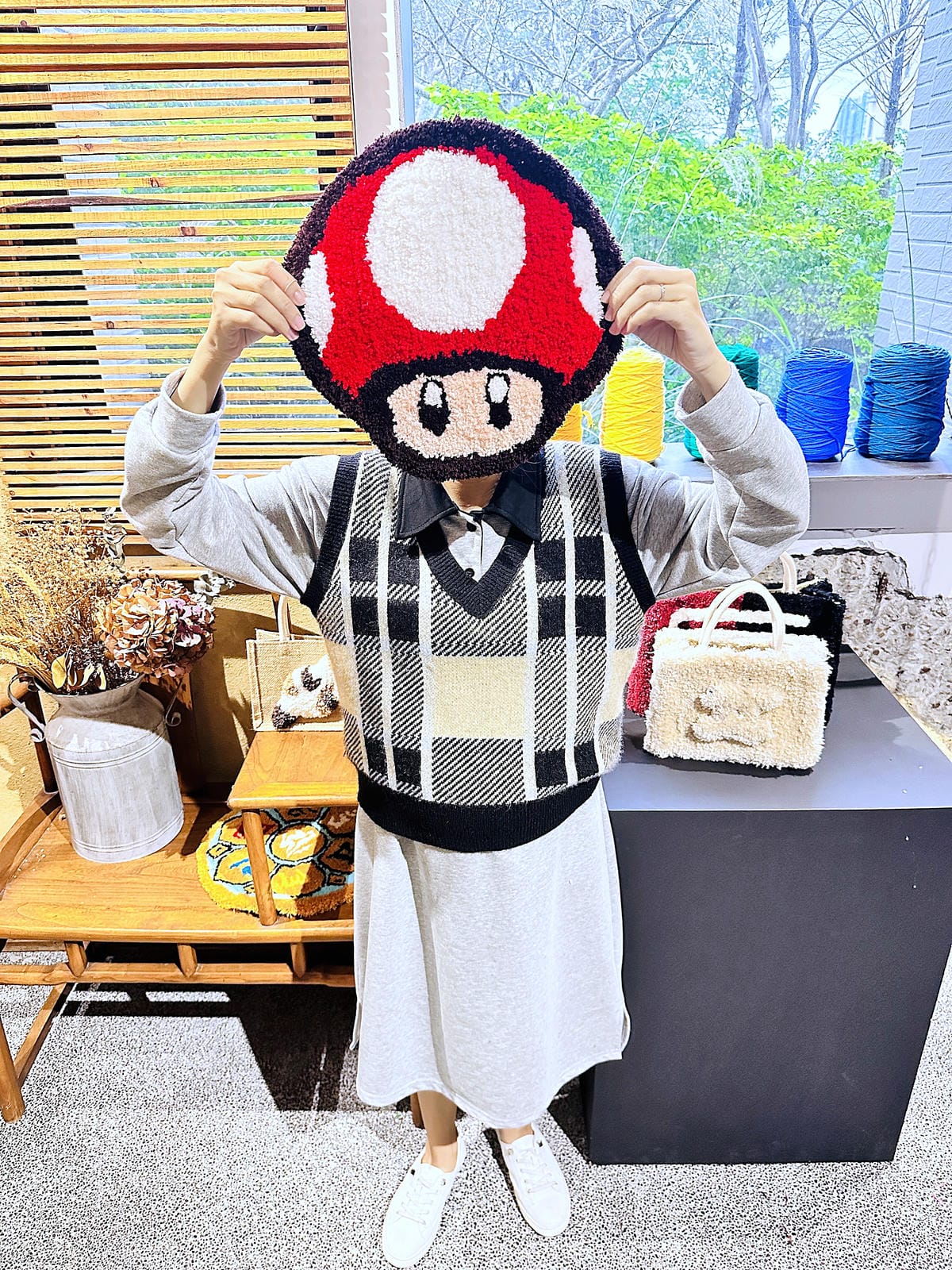 【DoesArt都是藝術】桃園手作地毯Tufting初體驗!用地毯槍製作簇絨織品藝術,桃園一日完美約會行程推薦!