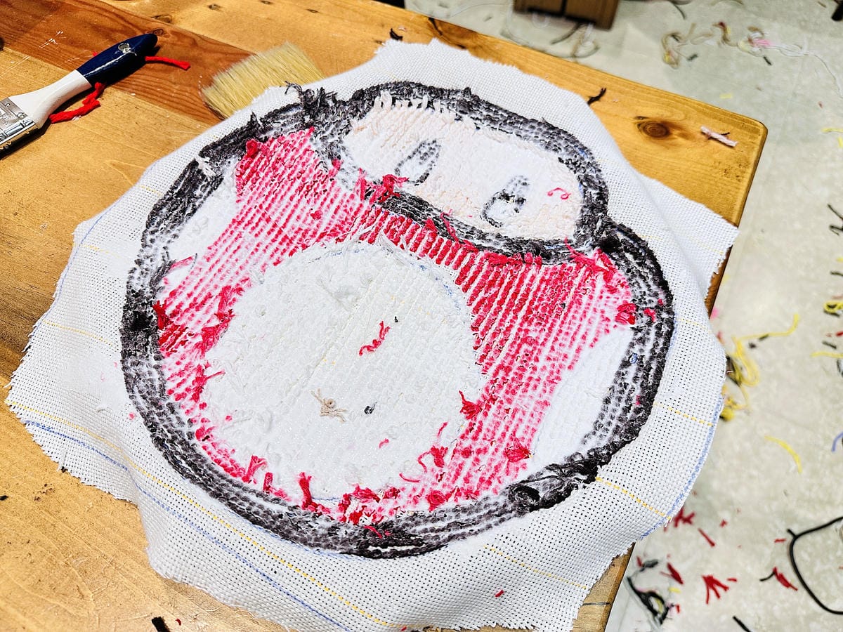 【DoesArt都是藝術】桃園手作地毯Tufting初體驗!用地毯槍製作簇絨織品藝術,桃園一日完美約會行程推薦!