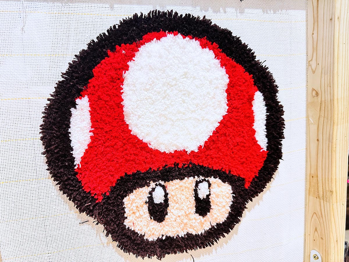 【DoesArt都是藝術】桃園手作地毯Tufting初體驗!用地毯槍製作簇絨織品藝術,桃園一日完美約會行程推薦!