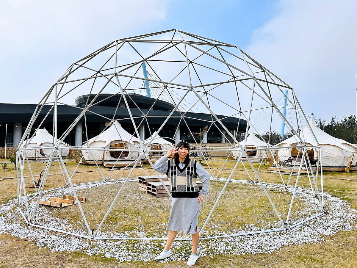 【蟬說:夕陽漫漫】台中清水高美濕地豪華露營!一泊二食免搭帳懶