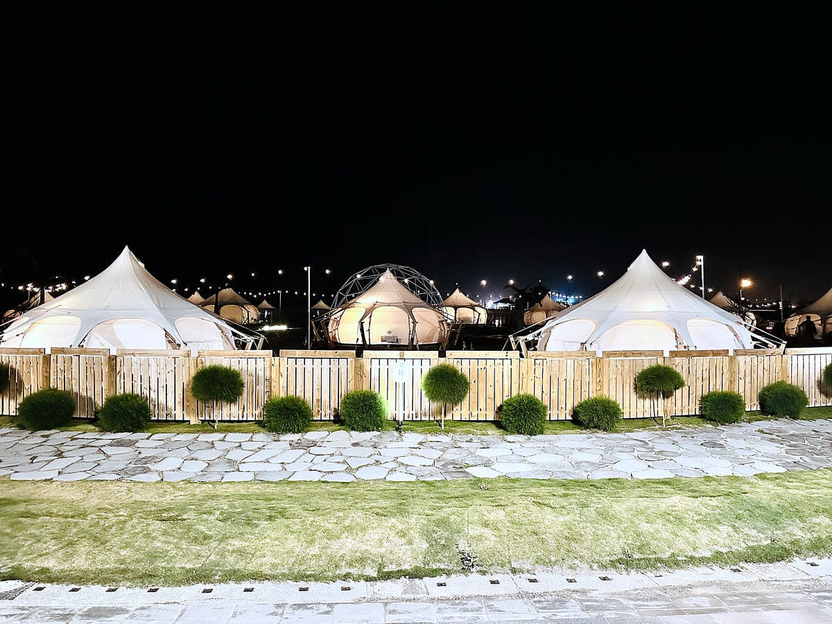 【蟬說:夕陽漫漫】台中清水高美濕地豪華露營!一泊二食免搭帳懶