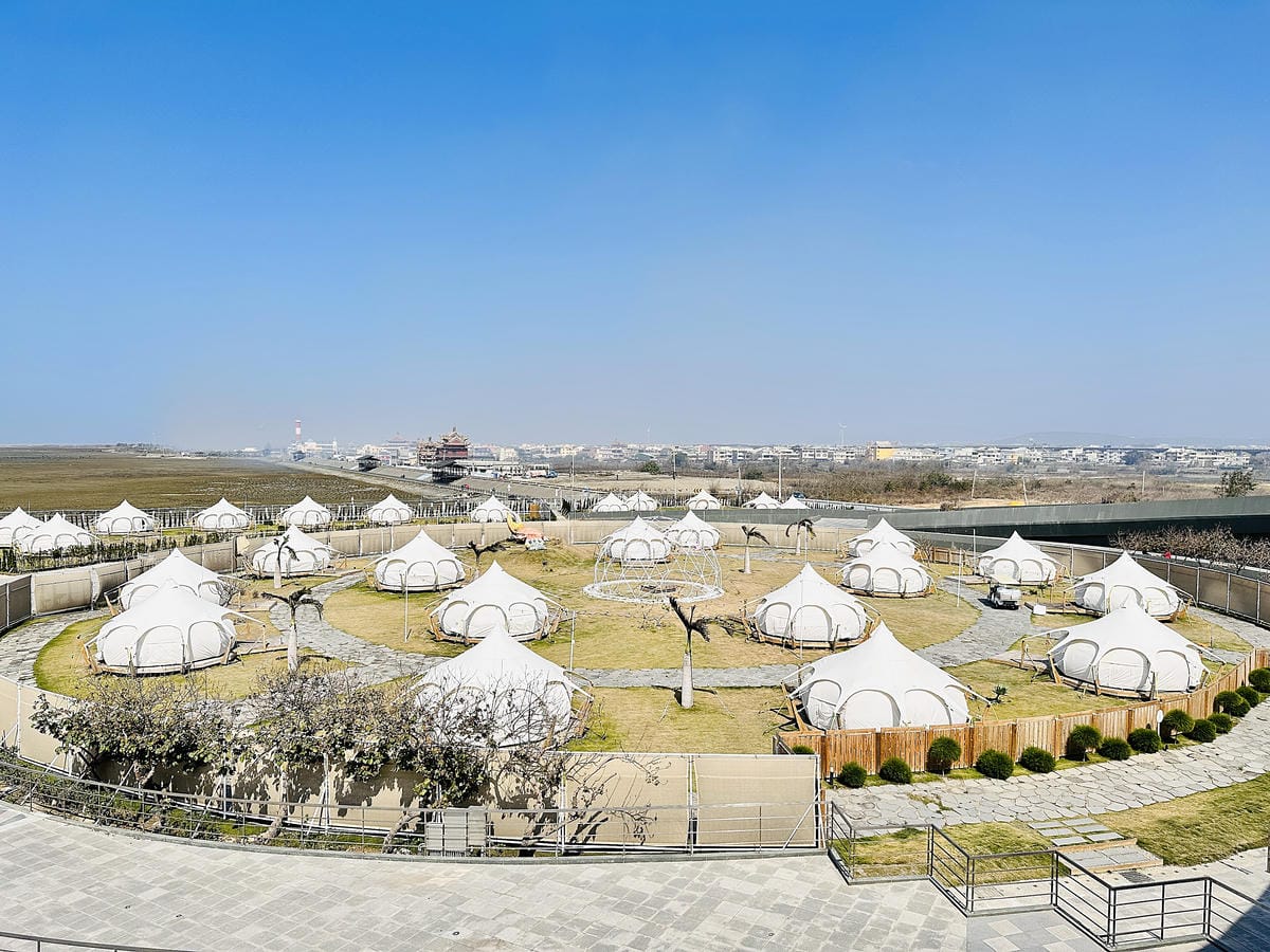 【蟬說:夕陽漫漫】台中清水高美濕地豪華露營!一泊二食免搭帳懶