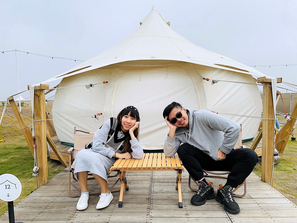 【蟬說:夕陽漫漫】台中清水高美濕地豪華露營!一泊二食免搭帳懶