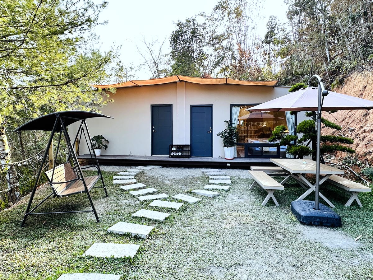 【葉子祕境】南投埔里絕美森林系住宿!超奢華星空villa房型開箱,一泊三食浪漫豪華偽露營!走進大自然裡「森呼吸」