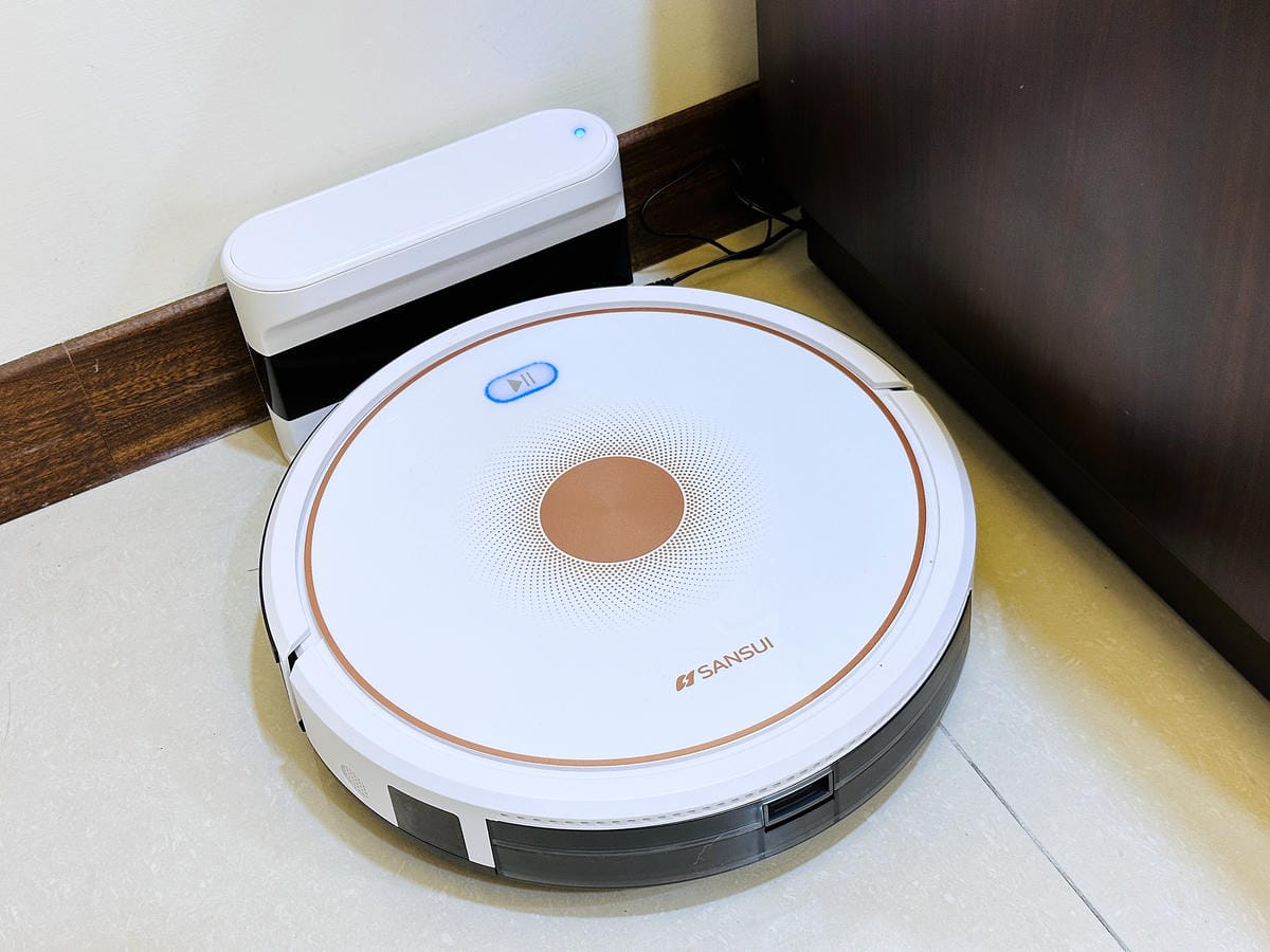 【SANSUI山水】智能掃拖掃地機器人SSR-V88,獨立集塵盒/水箱「清掃吸塵拖地」通通輕鬆搞定!陀螺儀導航不迷路支援google音箱,家中必備智能好夥伴!