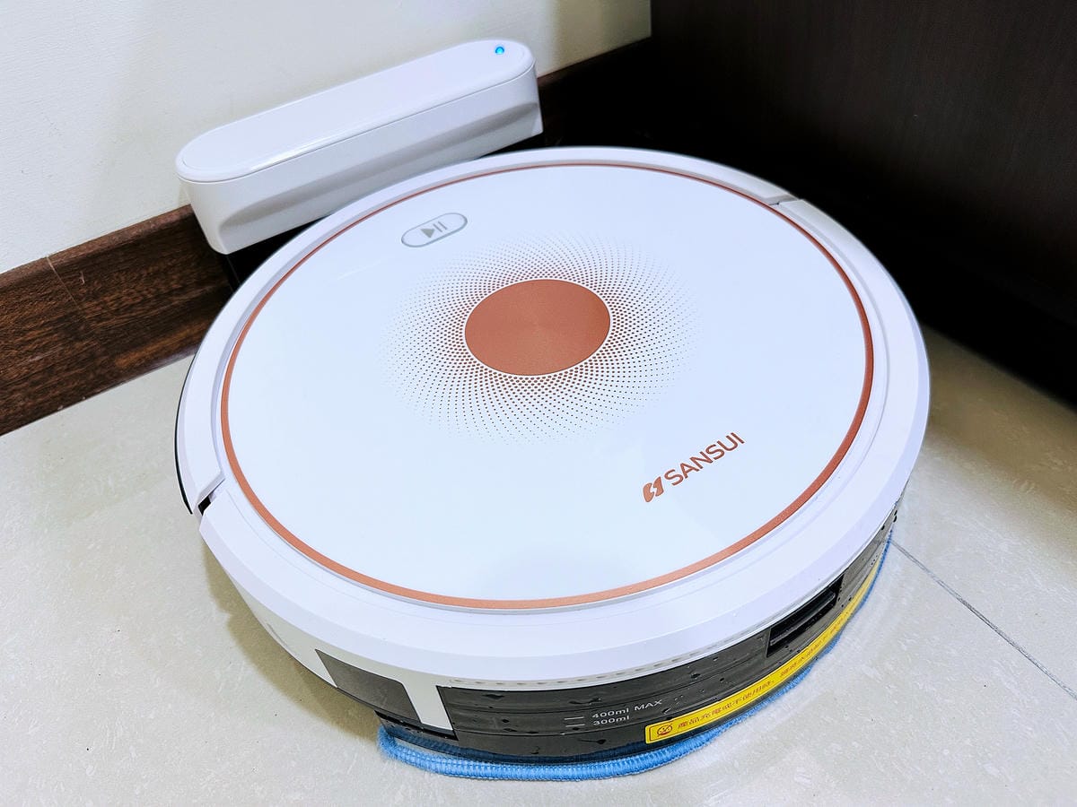 【SANSUI山水】智能掃拖掃地機器人SSR-V88,獨立集塵盒/水箱「清掃吸塵拖地」通通輕鬆搞定!陀螺儀導航不迷路支援google音箱,家中必備智能好夥伴!