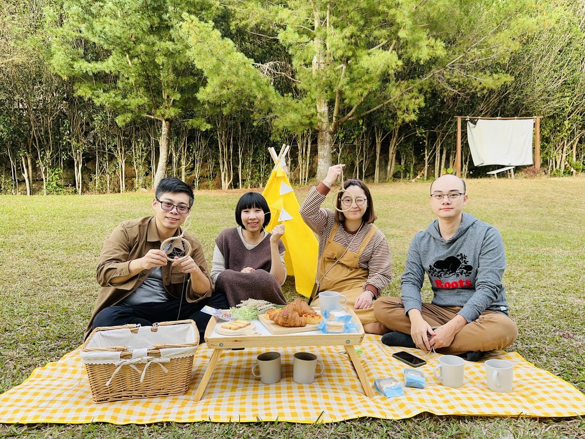 【蟬說:山中靜靜】台中酒桶山豪華秋冬露營,桂花弄帳篷區絕美景