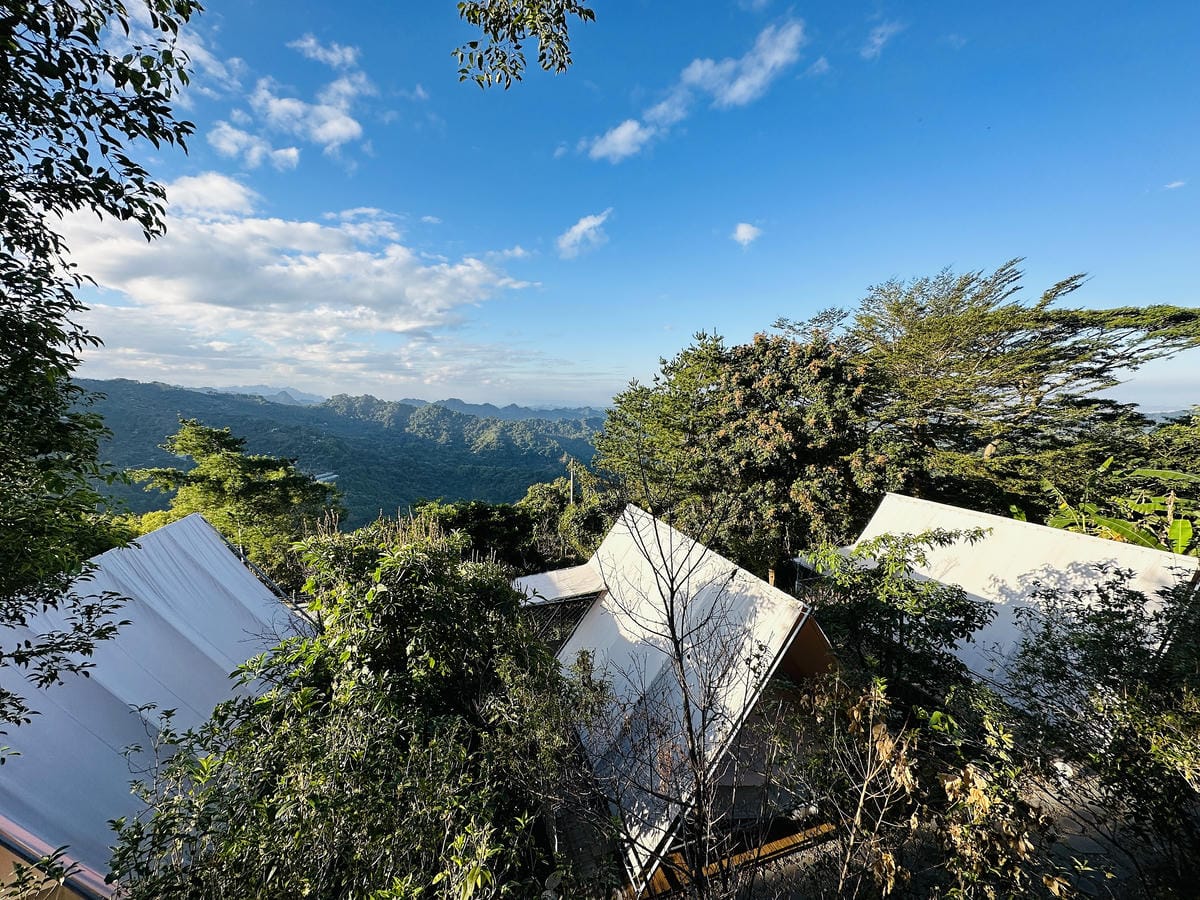 【蟬說:山中靜靜】台中酒桶山豪華秋冬露營,桂花弄帳篷區絕美景