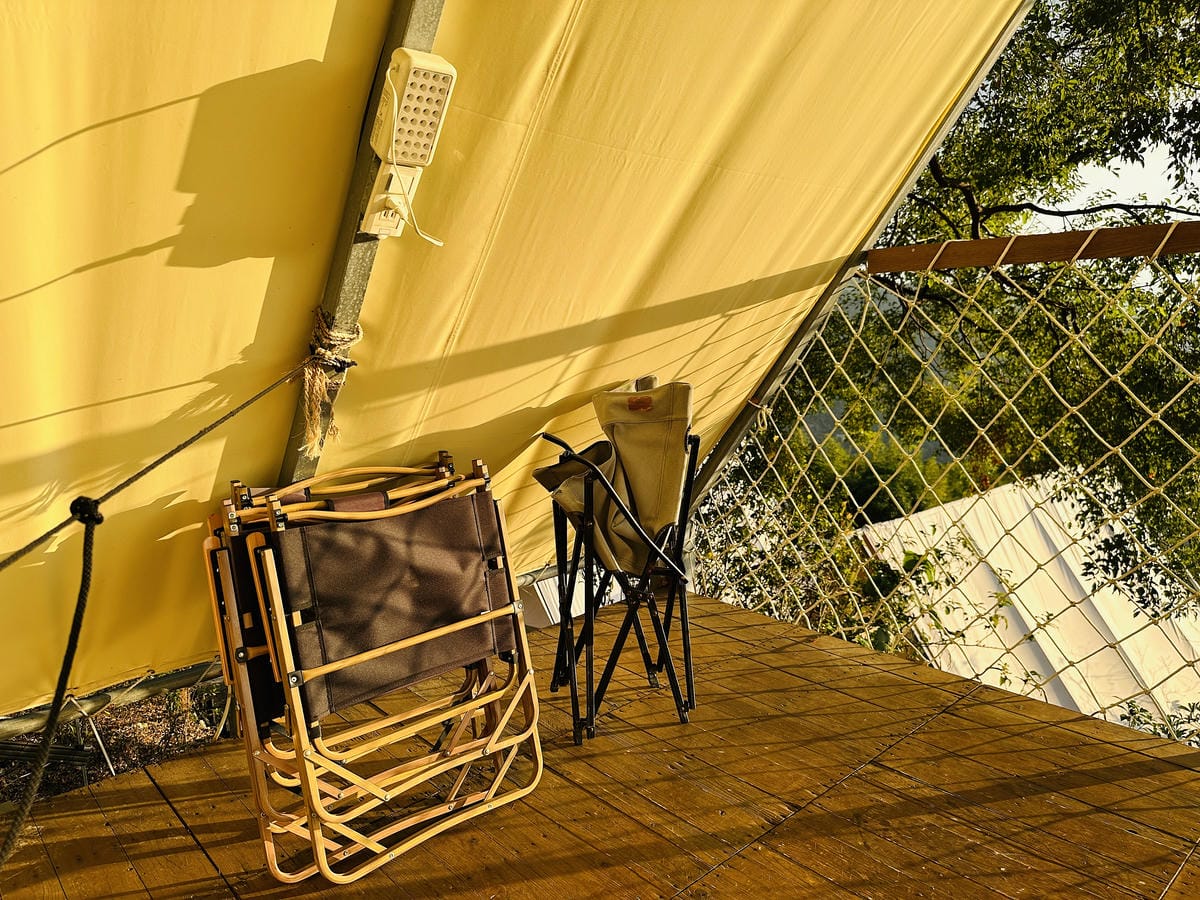 【蟬說:山中靜靜】台中酒桶山豪華秋冬露營,桂花弄帳篷區絕美景