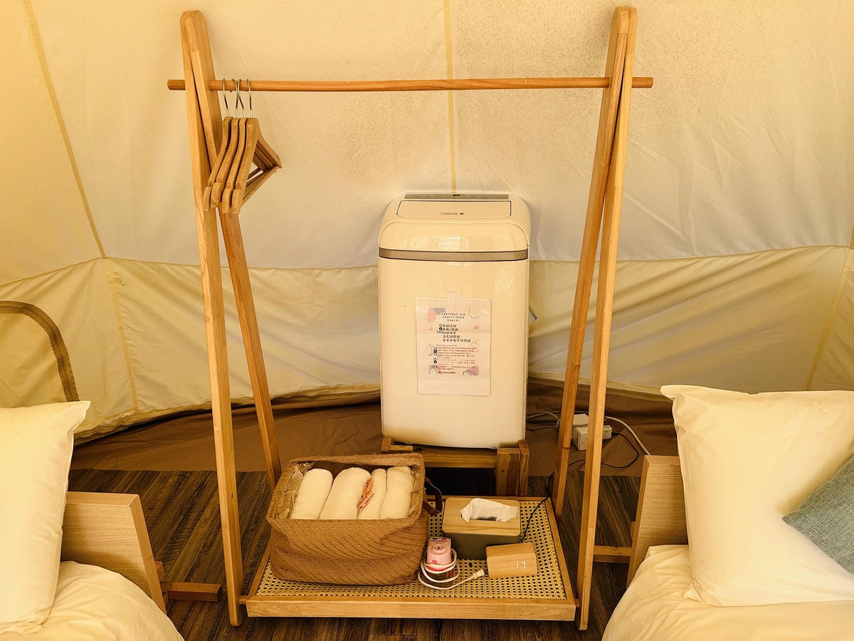 【蟬說:山中靜靜】台中酒桶山豪華秋冬露營,桂花弄帳篷區絕美景