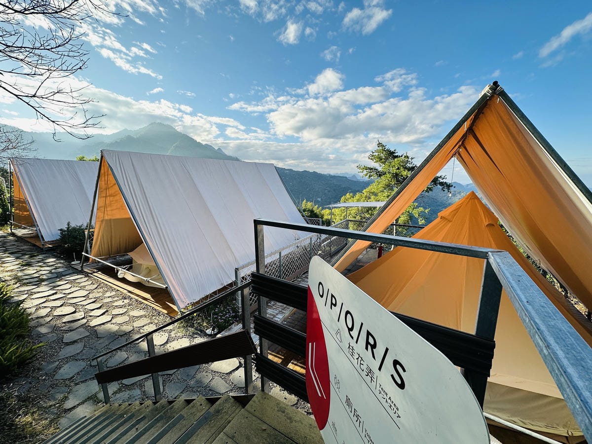 【蟬說:山中靜靜】台中酒桶山豪華秋冬露營,桂花弄帳篷區絕美景