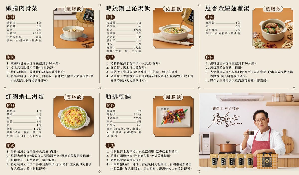【京都堂嚴選】健康養生中醫調理「五型藥膳包」,透過「食療」體