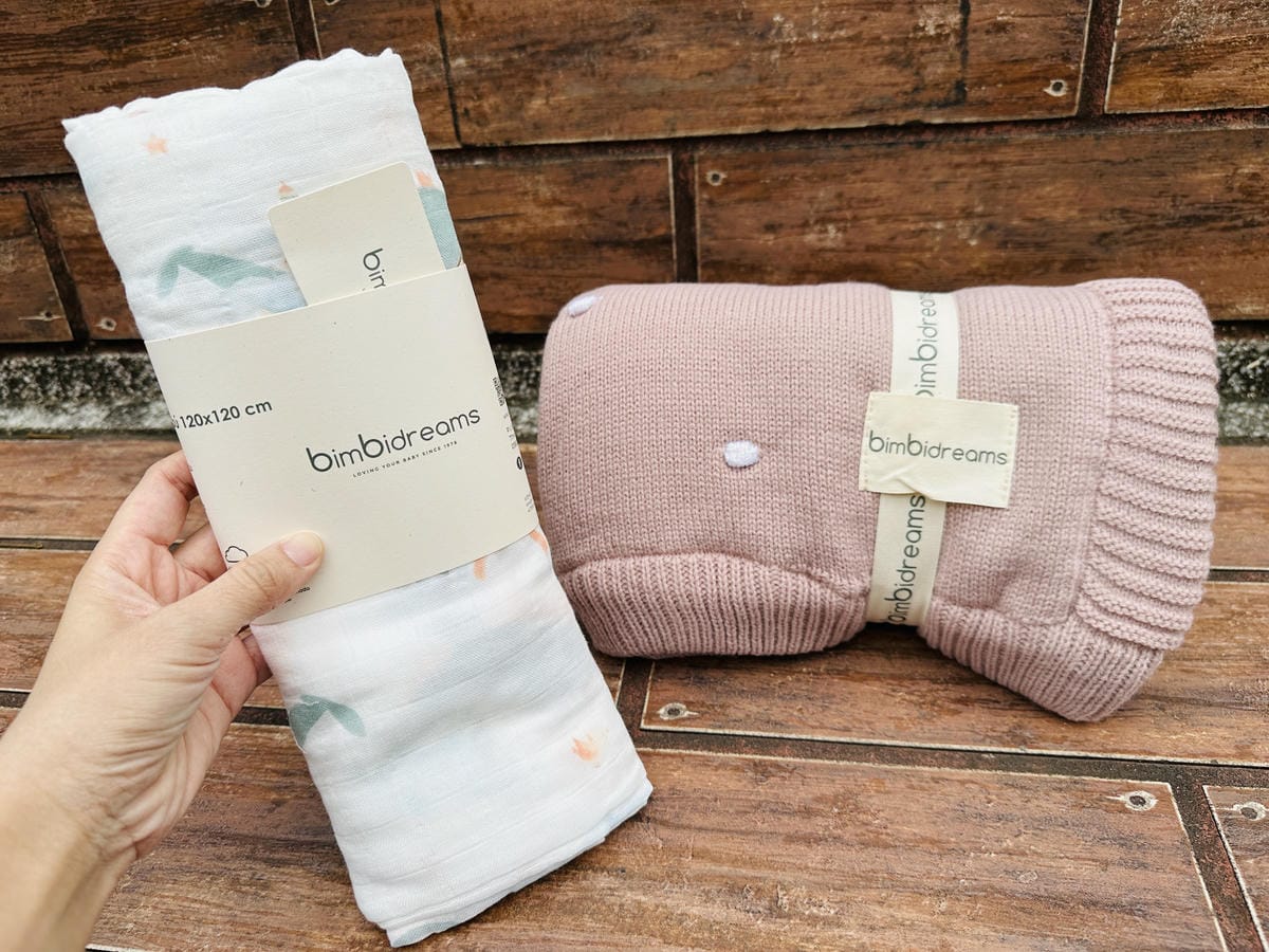 【奇哥】bimbidreams針織珊瑚絨雙面毯bimbid