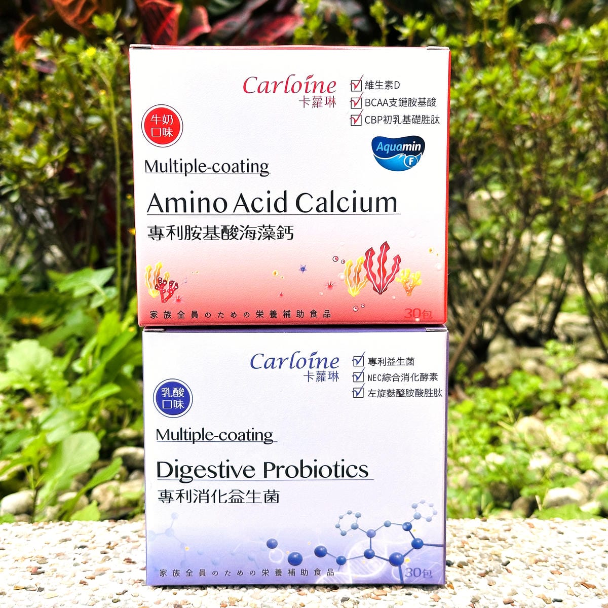 【卡蘿琳Carloine】專利消化益生菌x專利胺基酸海藻鈣,
